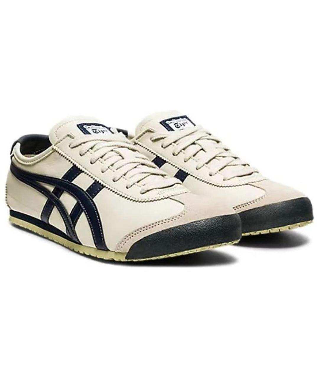 ONITSUKA TIGER Бежевые кожаные кроссовки, фото 3