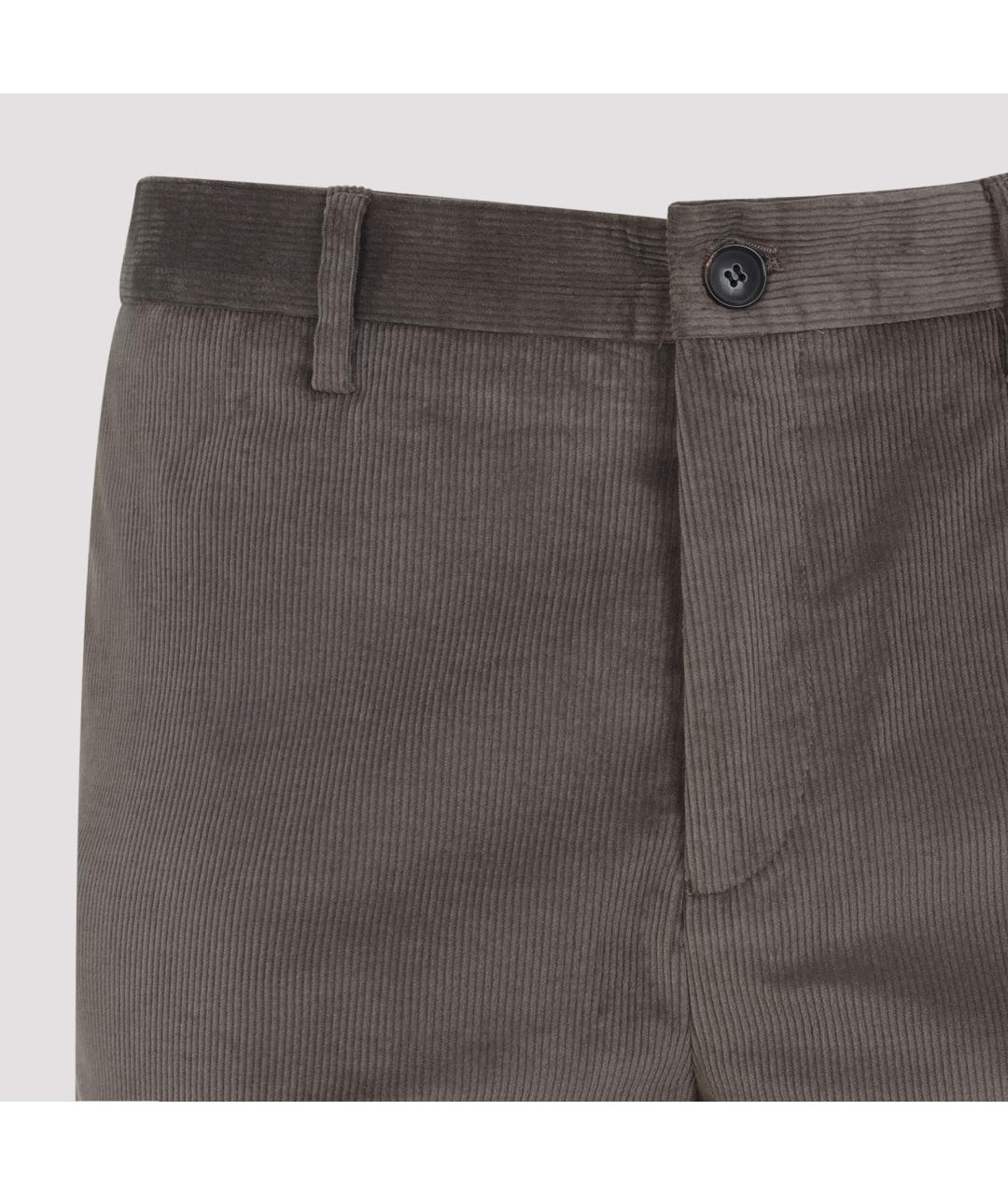 PAUL SMITH Серые шерстяные повседневные брюки, фото 5