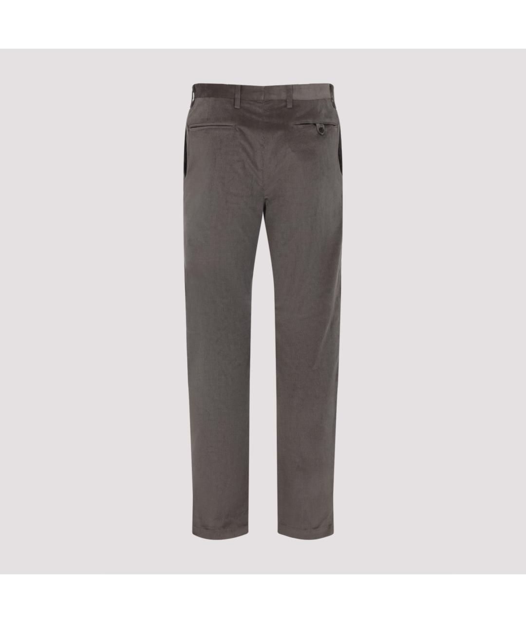 PAUL SMITH Серые шерстяные повседневные брюки, фото 4