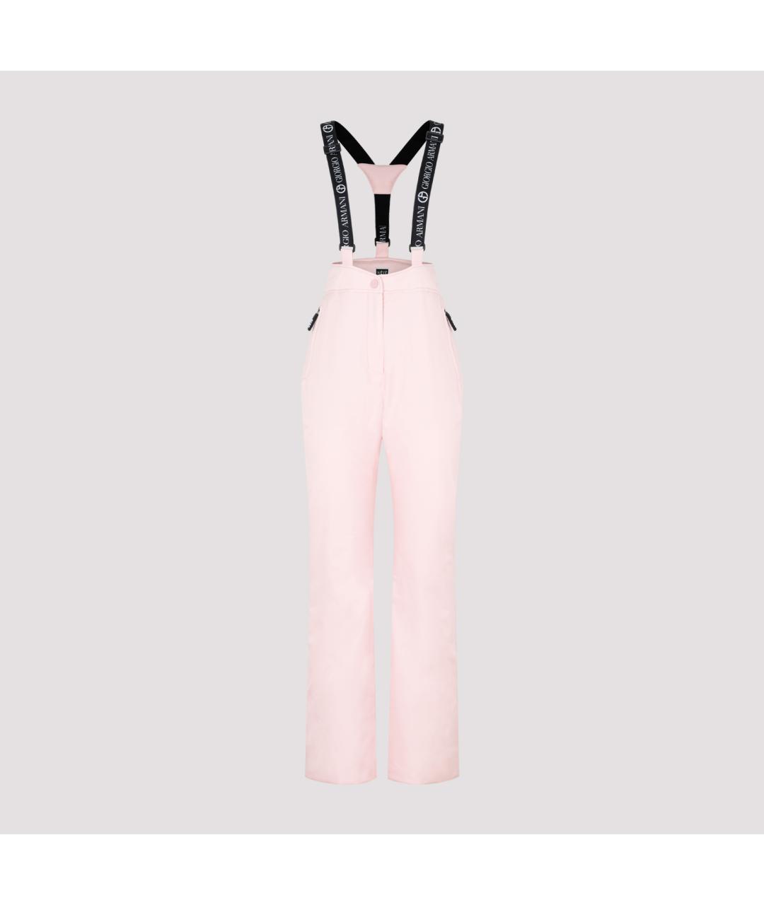 GIORGIO ARMANI Розовые полиэстеровые спортивные брюки и шорты, фото 3