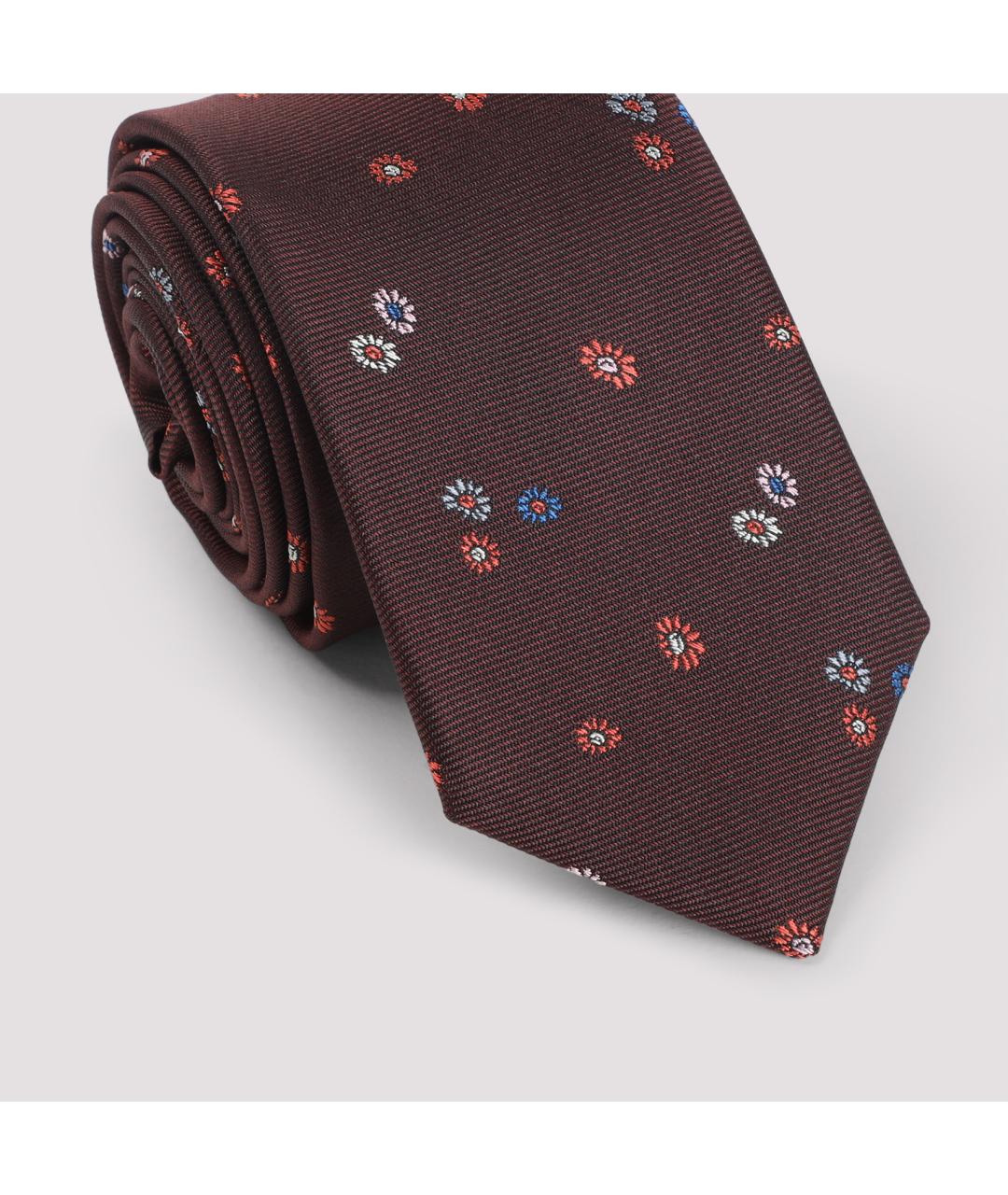 PAUL SMITH Бордовый шелковый галстук, фото 4