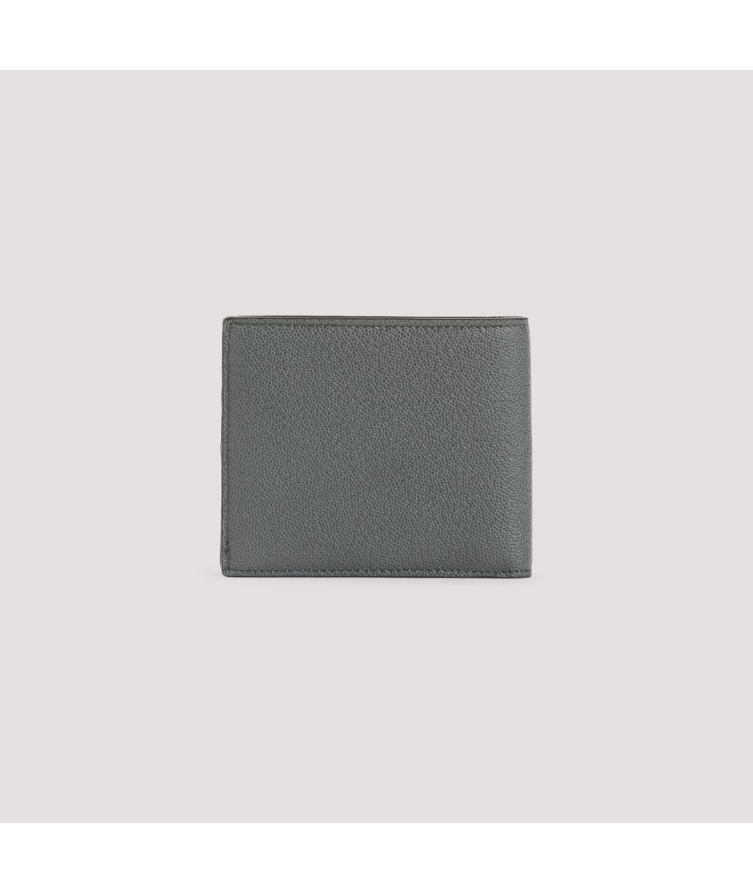 GIORGIO ARMANI Серый кожаный кошелек, фото 4