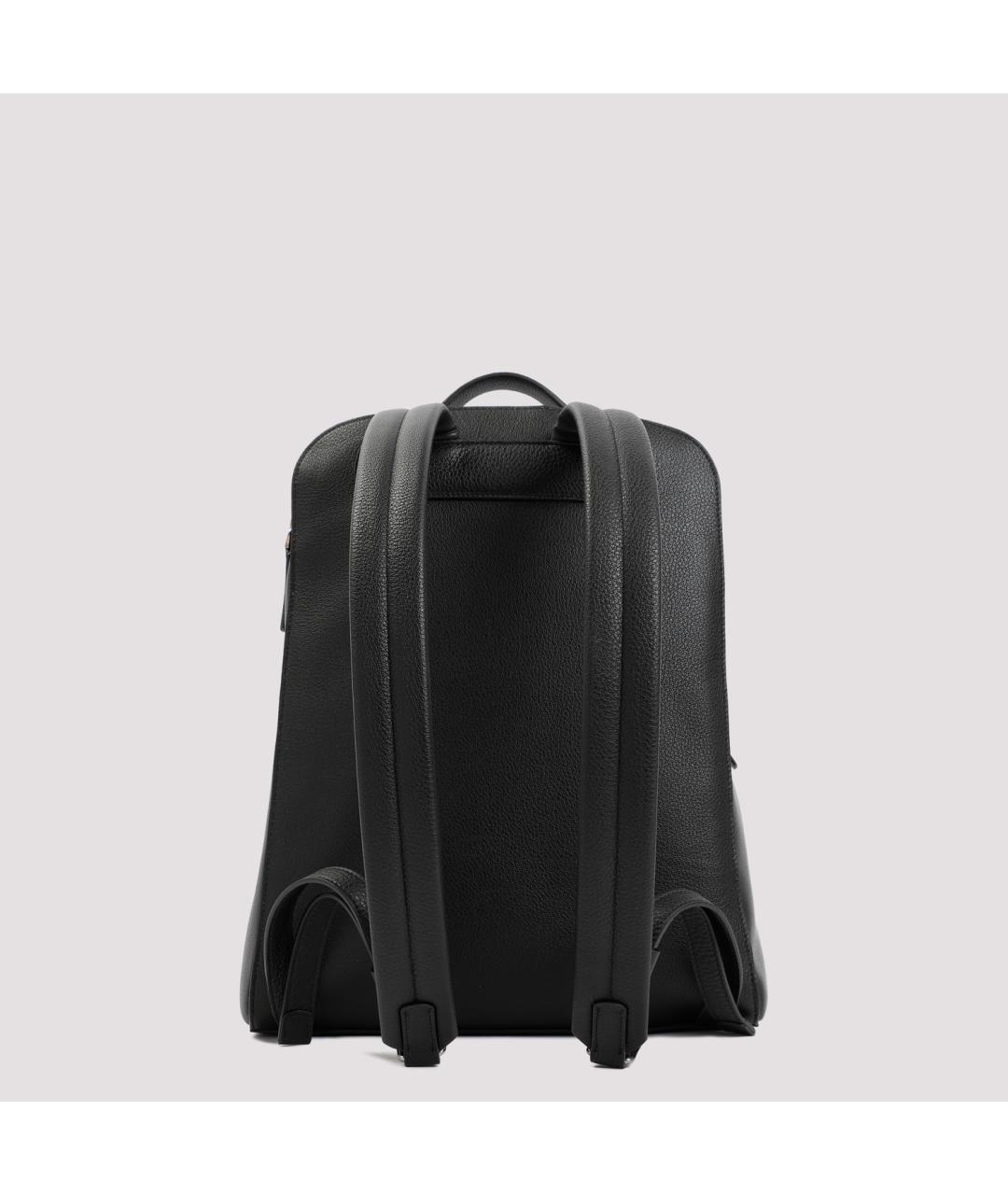 GIORGIO ARMANI Черный кожаный рюкзак, фото 4