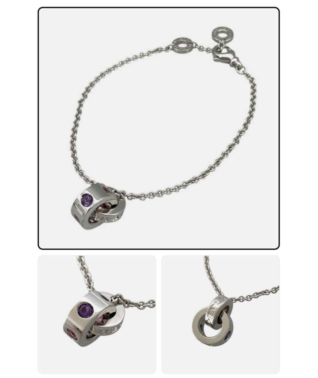BVLGARI Серебрянный браслет из белого золота, фото 4