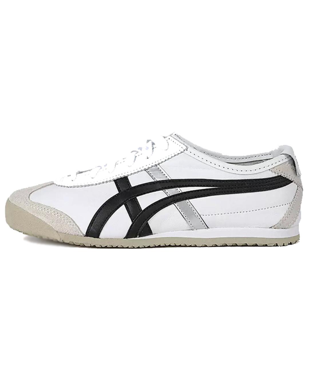 ONITSUKA TIGER Белые кожаные низкие кроссовки / кеды, фото 2