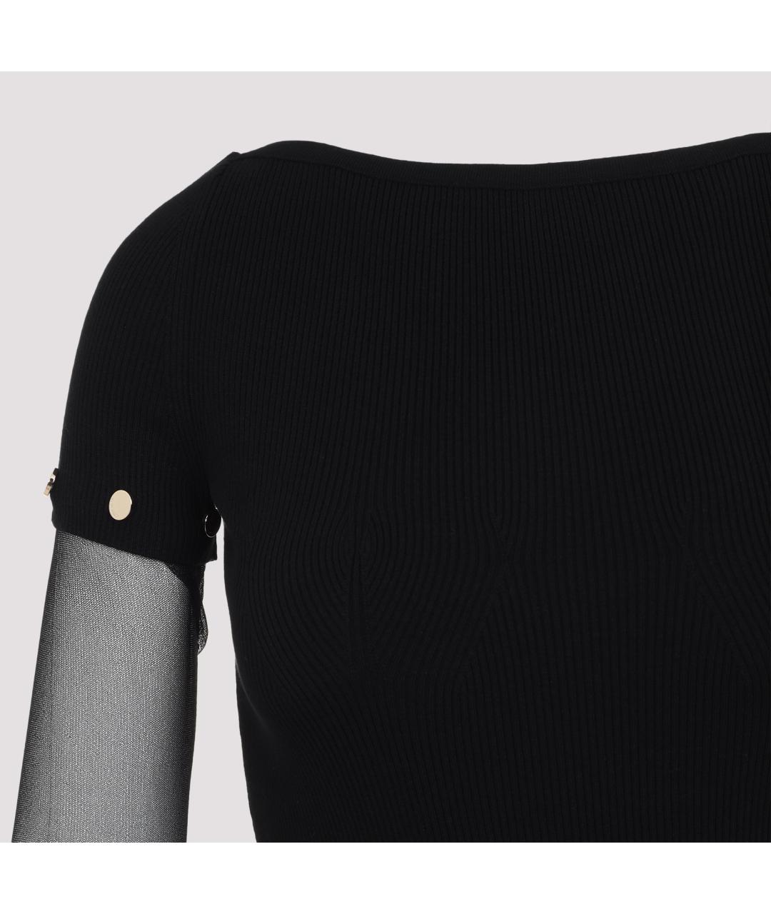 SPORTMAX Черное вискозное повседневное платье, фото 5