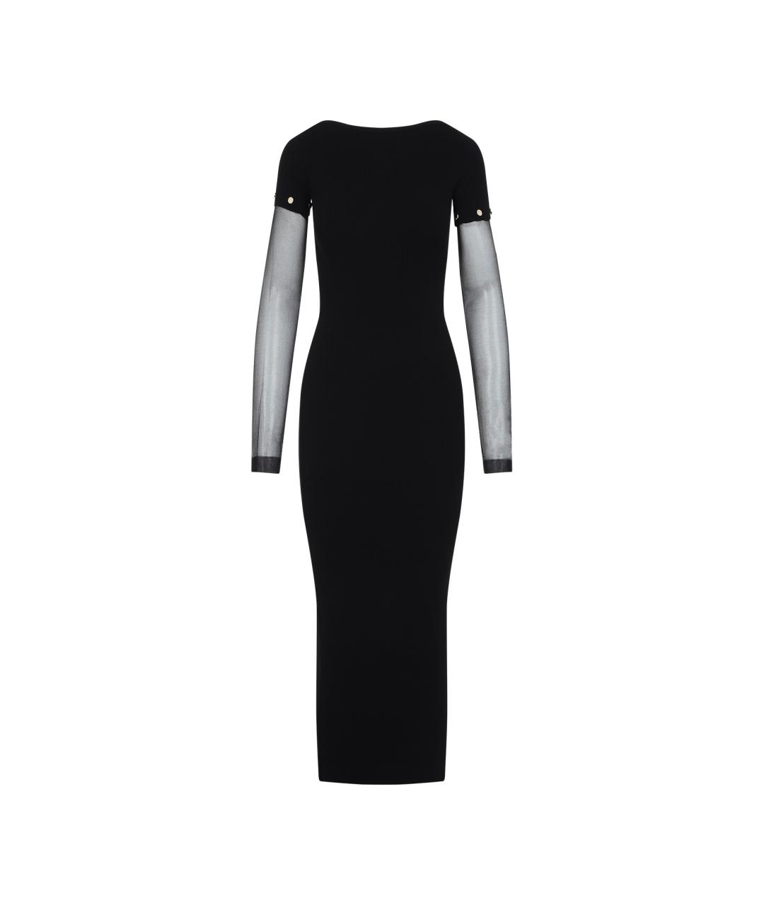 SPORTMAX Черное вискозное повседневное платье, фото 1
