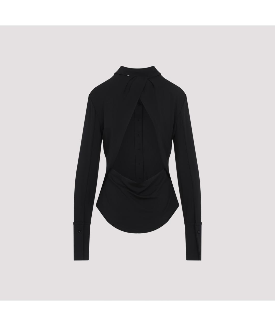 SPORTMAX Черная вискозная рубашка, фото 4