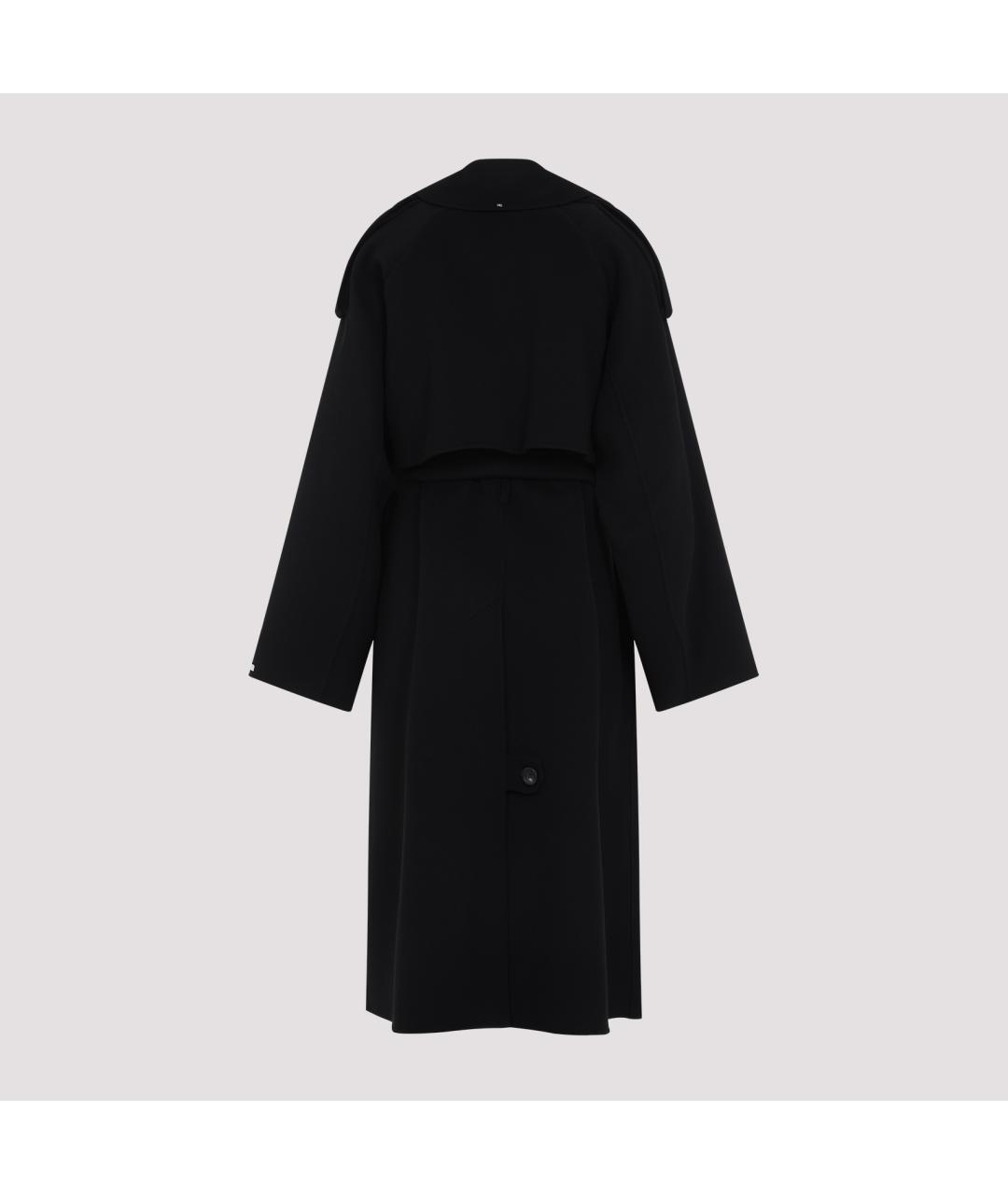 SPORTMAX Черное шерстяное пальто, фото 4