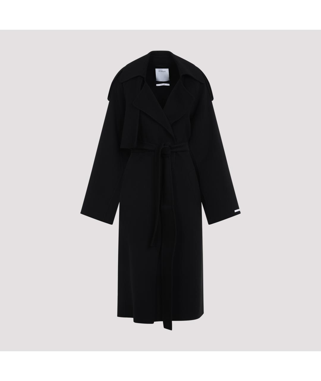 SPORTMAX Черное шерстяное пальто, фото 2
