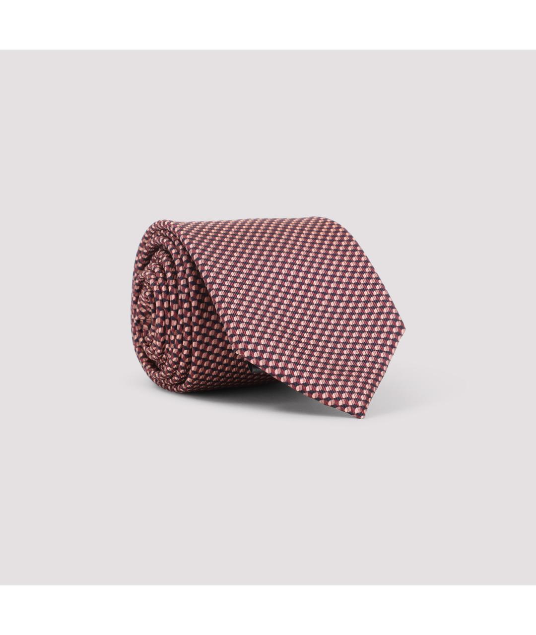 BRIONI Бордовый шелковый галстук, фото 2