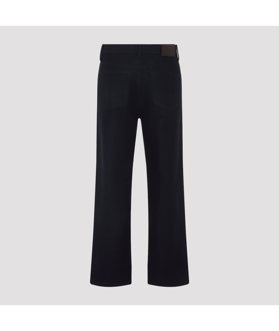 BRIONI Темно-синие хлопковые повседневные брюки, фото 4