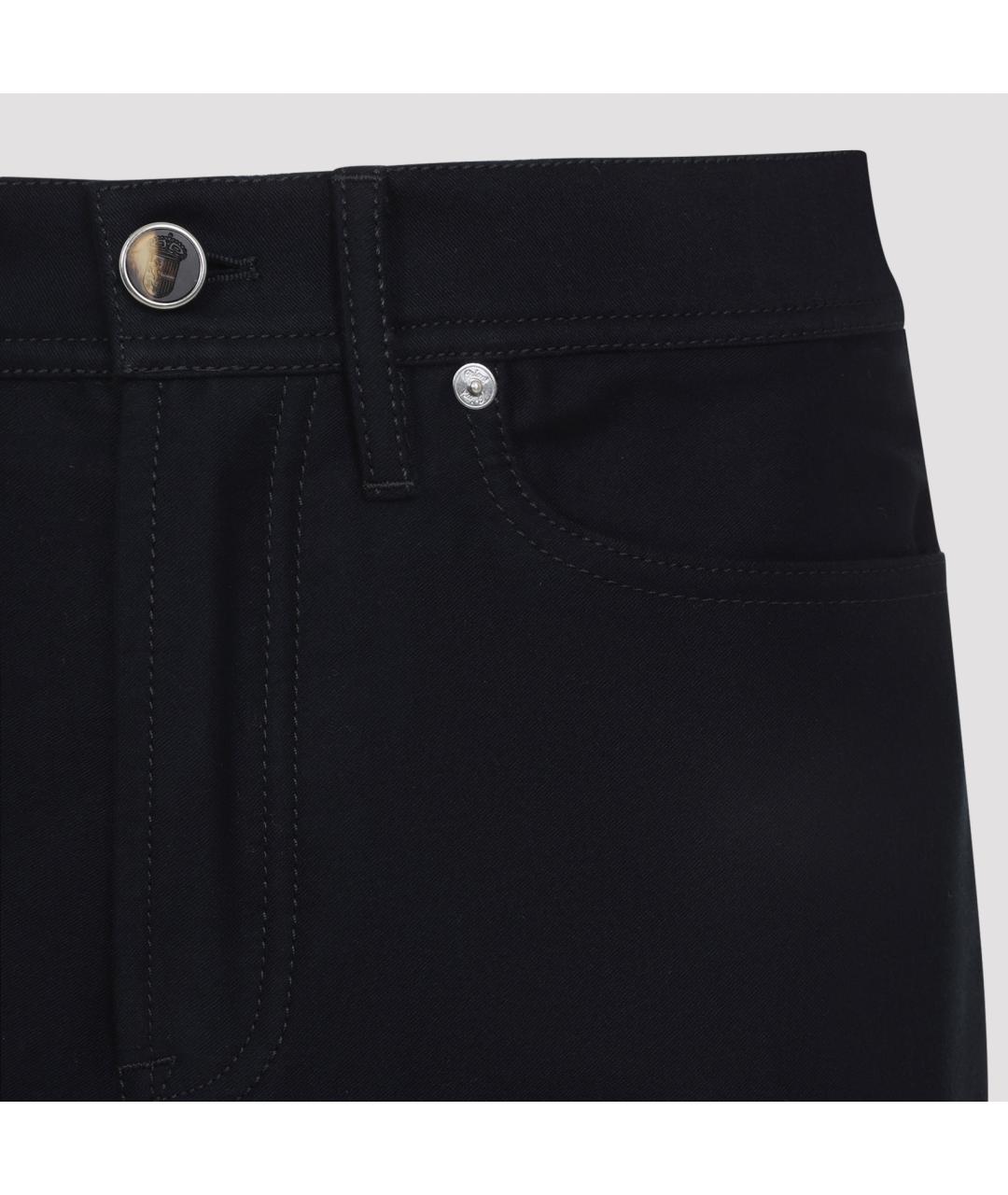 BRIONI Темно-синие хлопковые повседневные брюки, фото 5