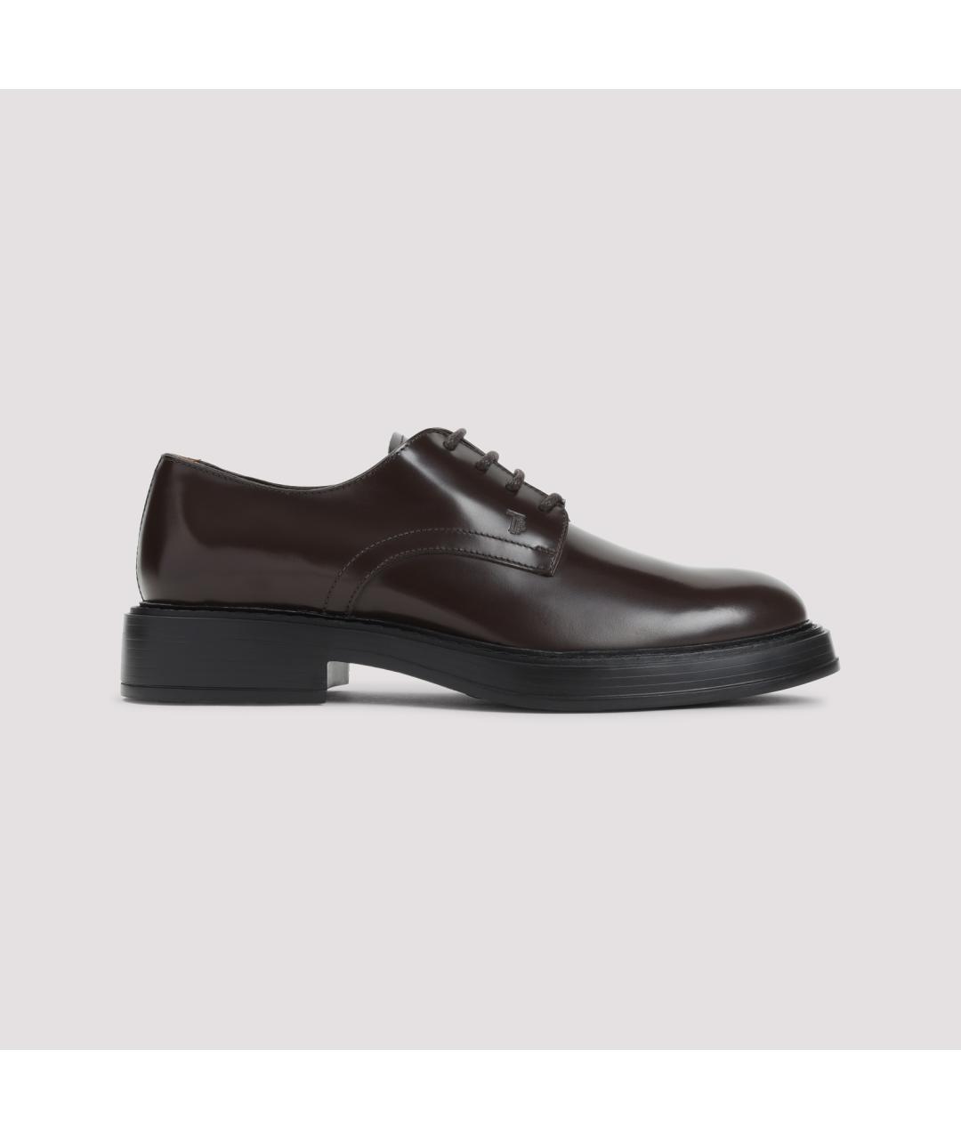 TOD'S Коричневые кожаные туфли, фото 3