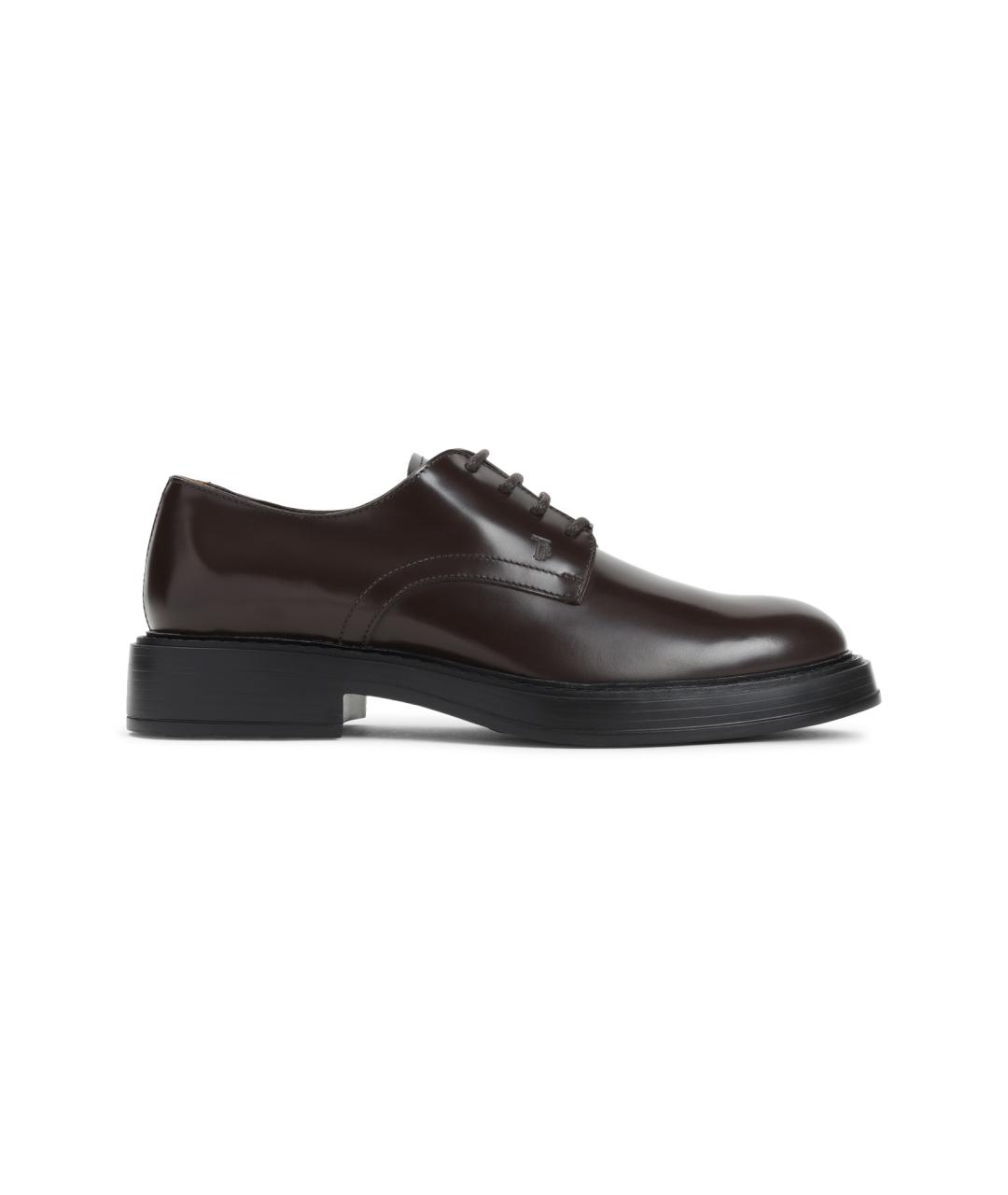 TOD'S Коричневые кожаные туфли, фото 1