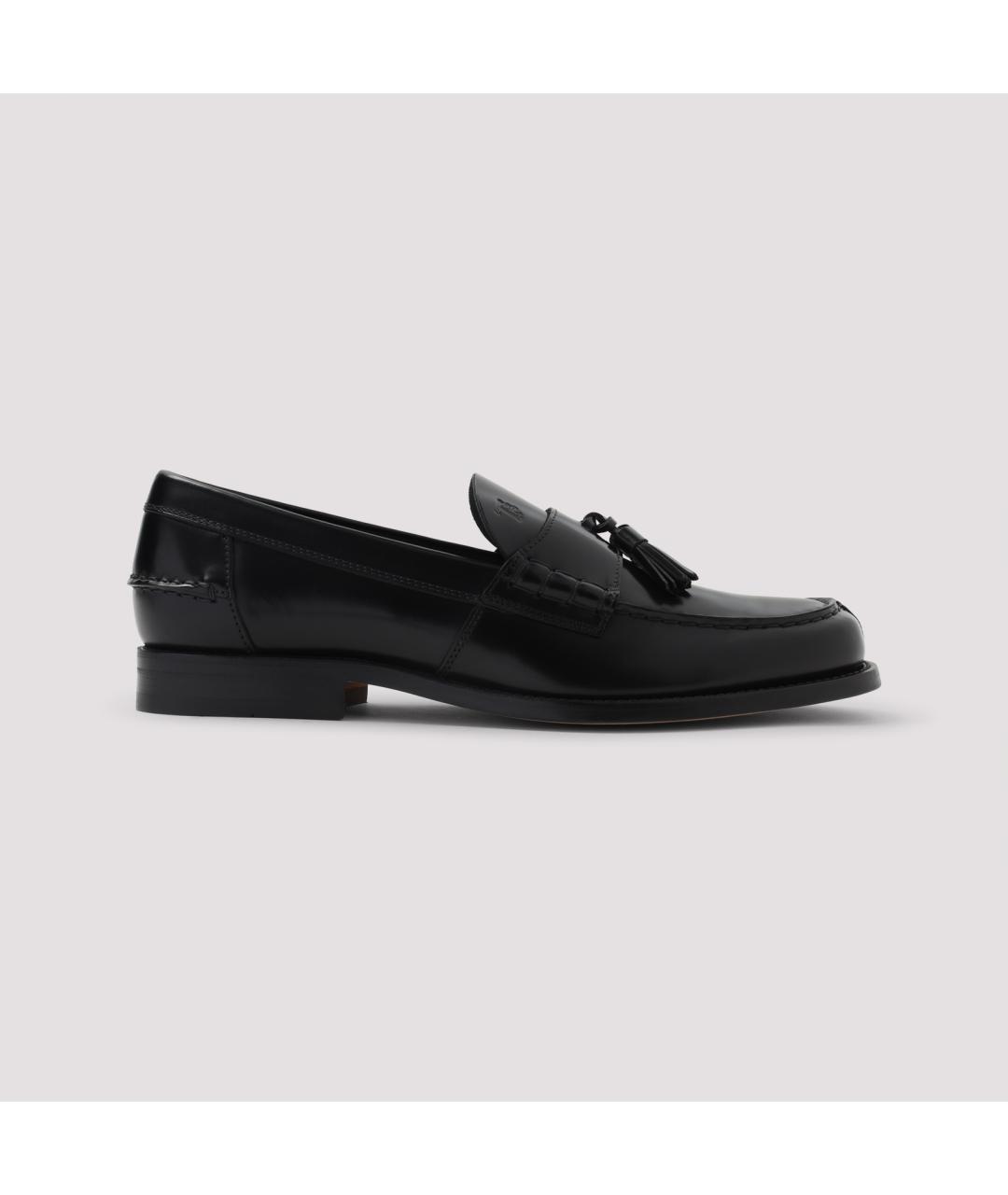 TOD'S Черные кожаные лоферы, фото 3