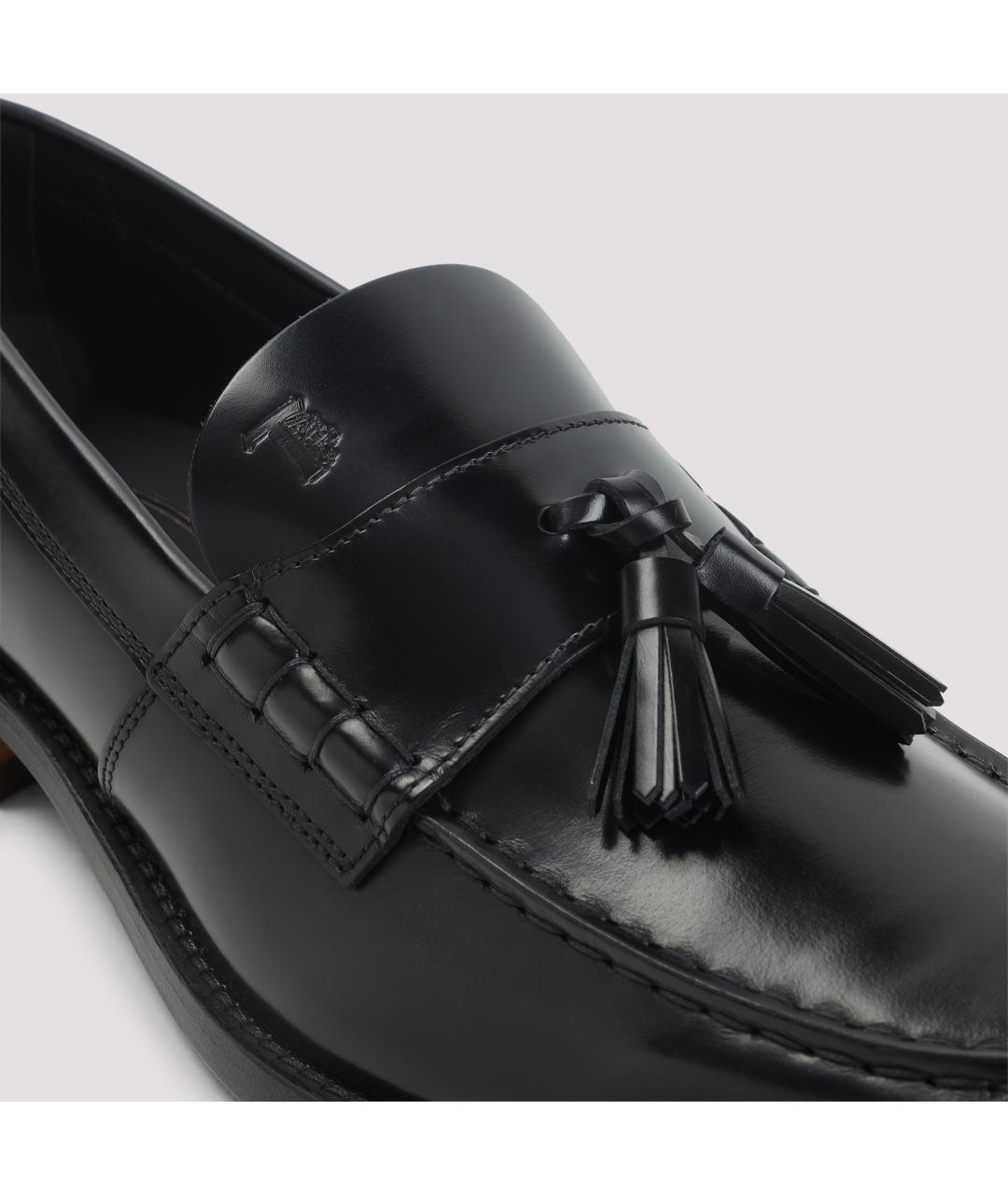 TOD'S Черные кожаные лоферы, фото 6