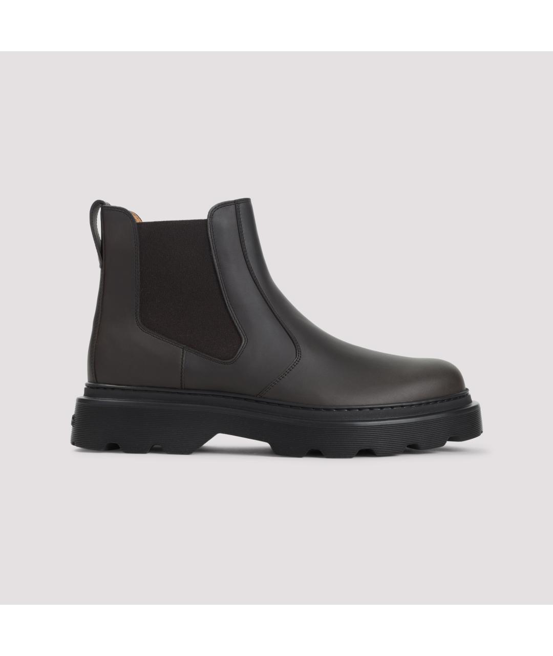TOD'S Черные кожаные низкие ботинки, фото 3