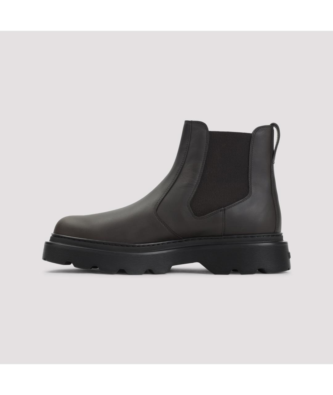 TOD'S Черные кожаные низкие ботинки, фото 4