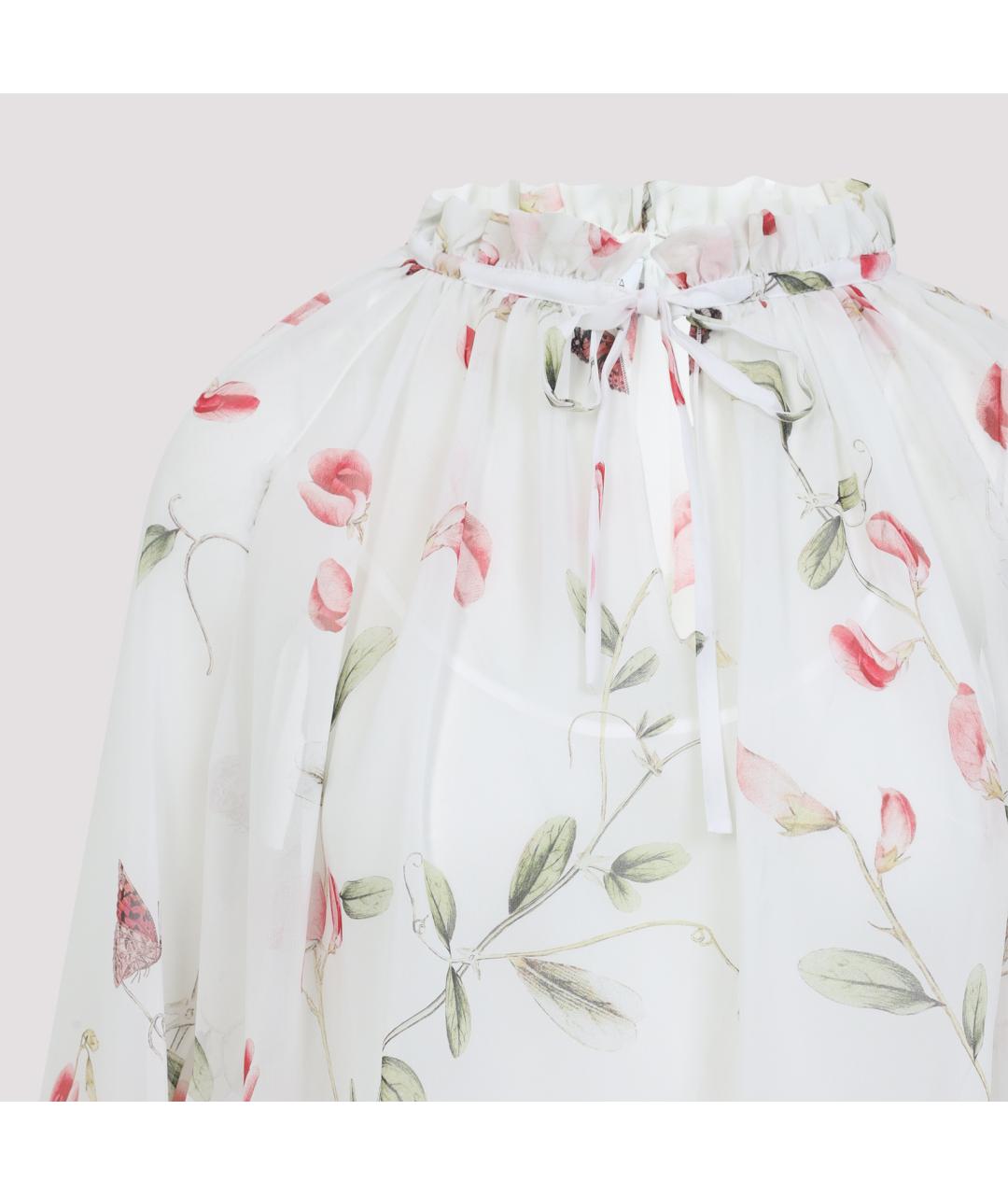 GIAMBATTISTA VALLI Бежевая шелковая блузы, фото 6
