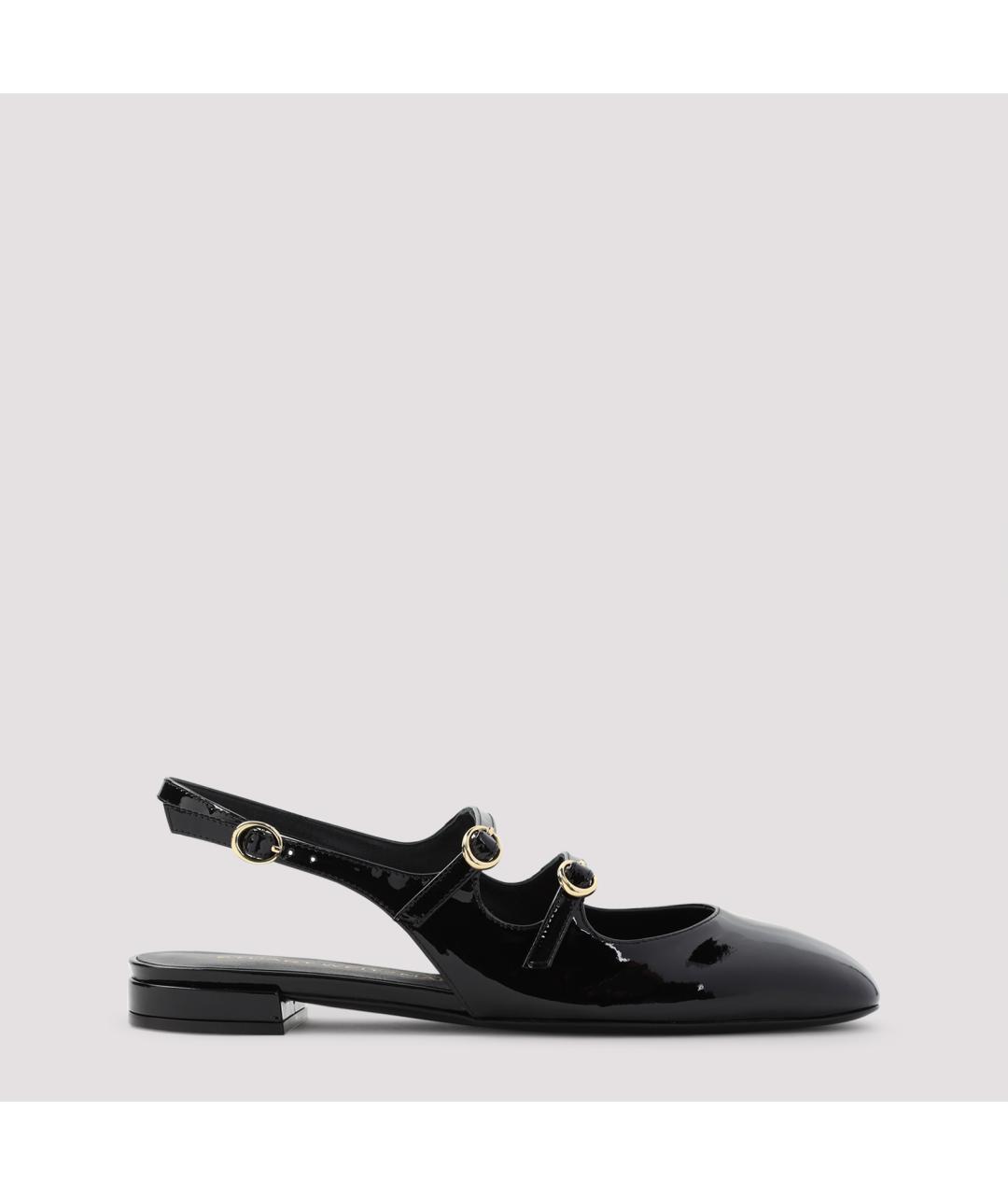 STUART WEITZMAN Черные балетки из лакированной кожи, фото 2