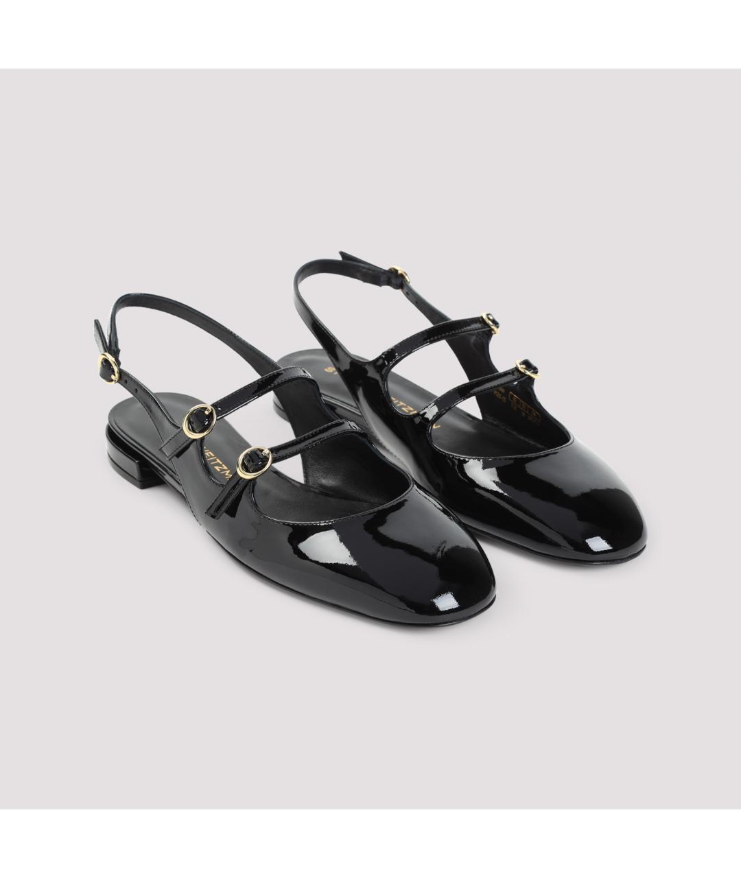 STUART WEITZMAN Черные балетки из лакированной кожи, фото 5