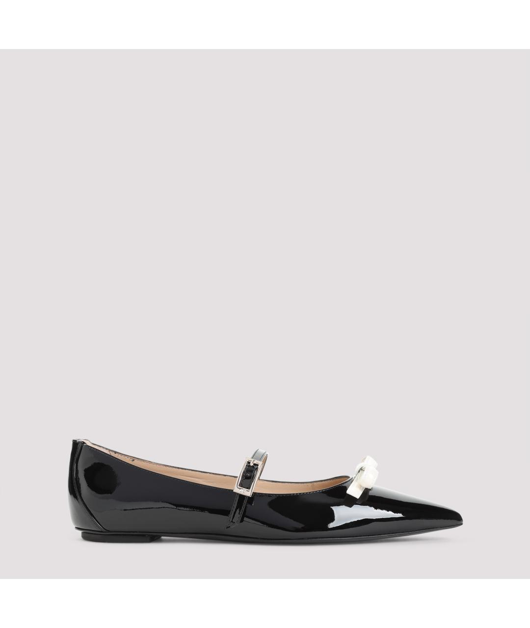 STUART WEITZMAN Черные балетки из лакированной кожи, фото 2