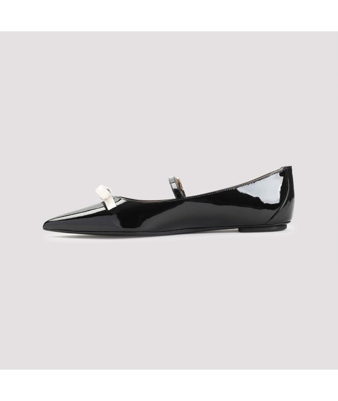 STUART WEITZMAN Черные балетки из лакированной кожи, фото 4