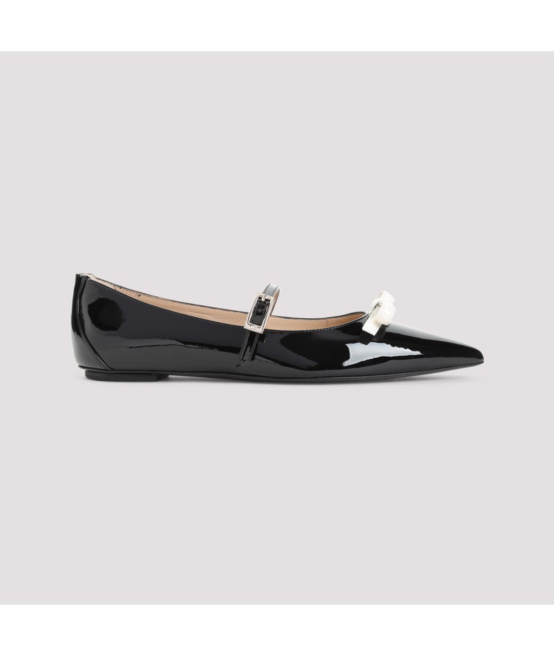 STUART WEITZMAN Черные балетки из лакированной кожи, фото 3