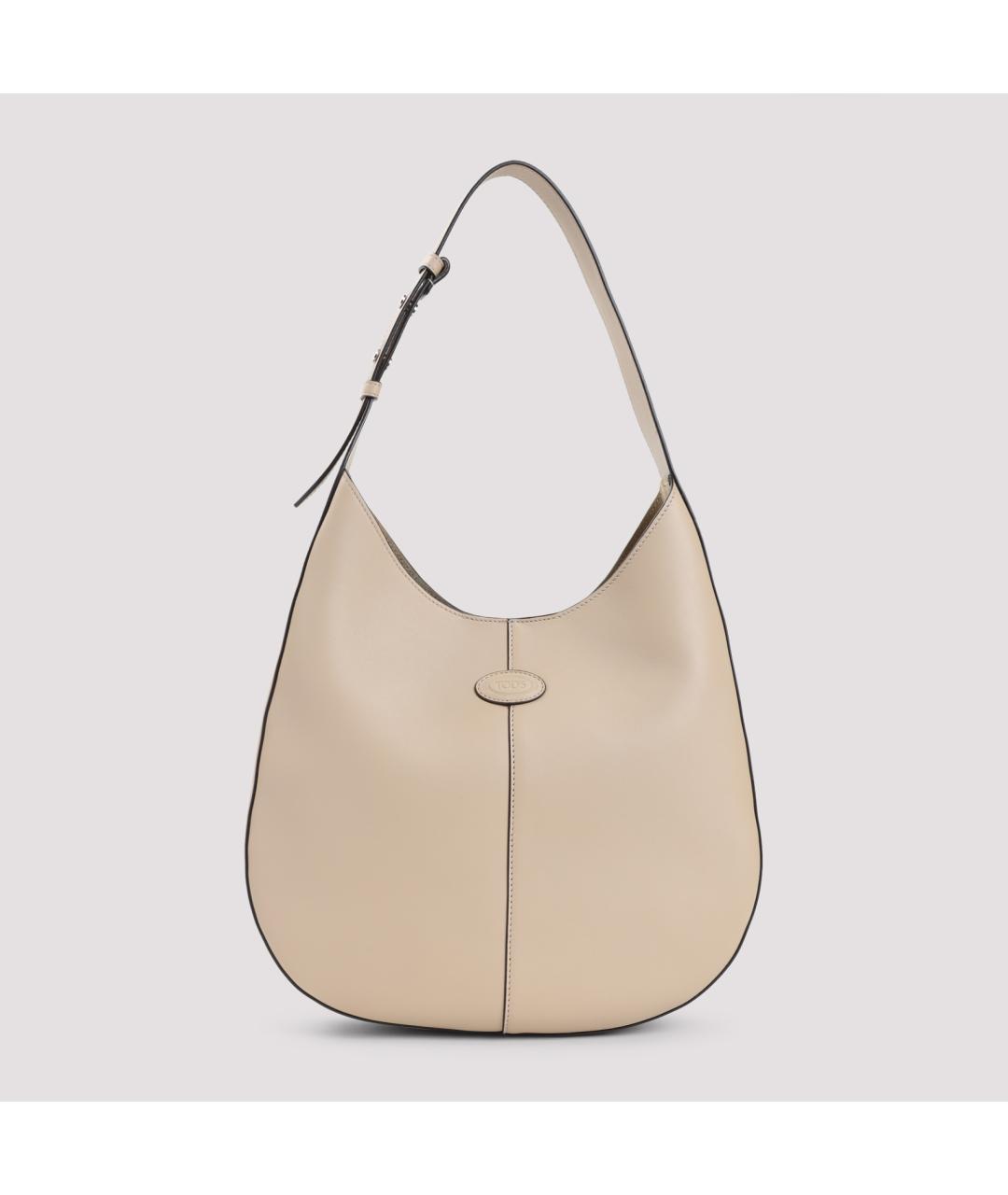 TOD'S Бежевая кожаная сумка через плечо, фото 3