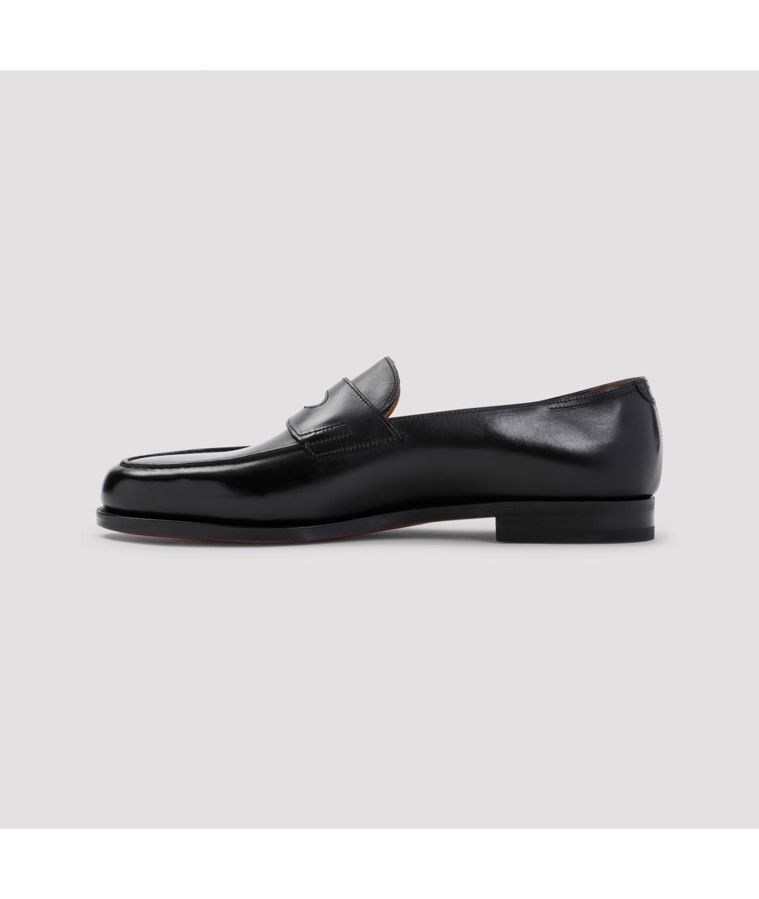 JOHN LOBB Черные кожаные лоферы, фото 4