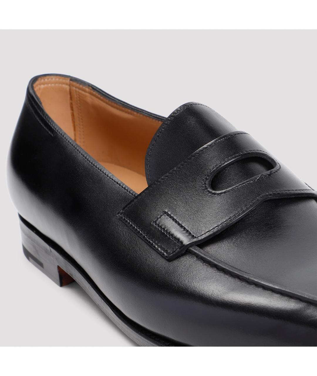 JOHN LOBB Черные кожаные лоферы, фото 6
