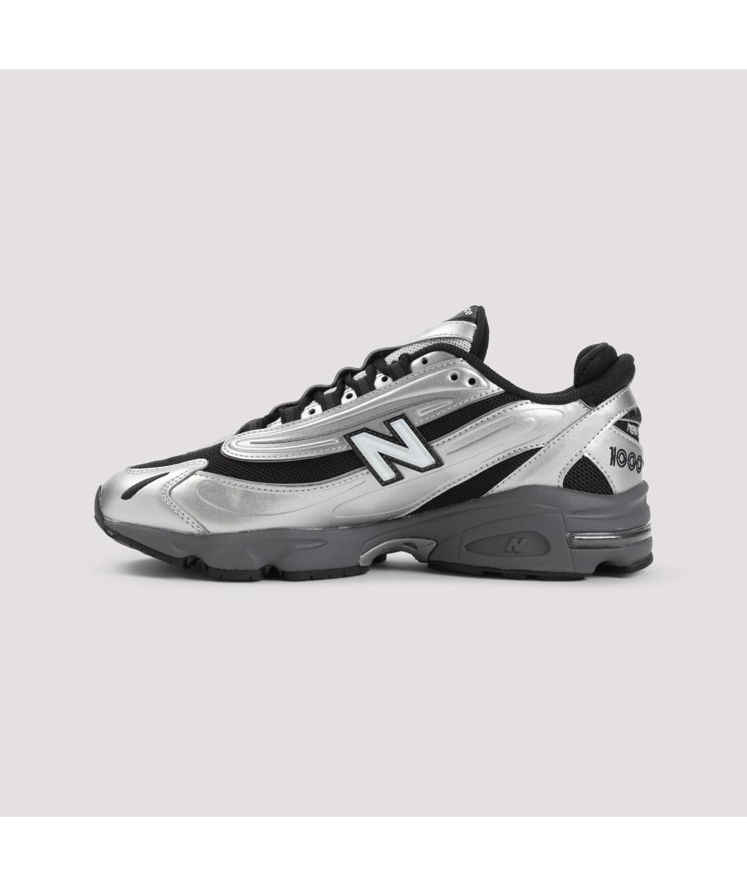 NEW BALANCE Серебряные кожаные низкие кроссовки / кеды, фото 4