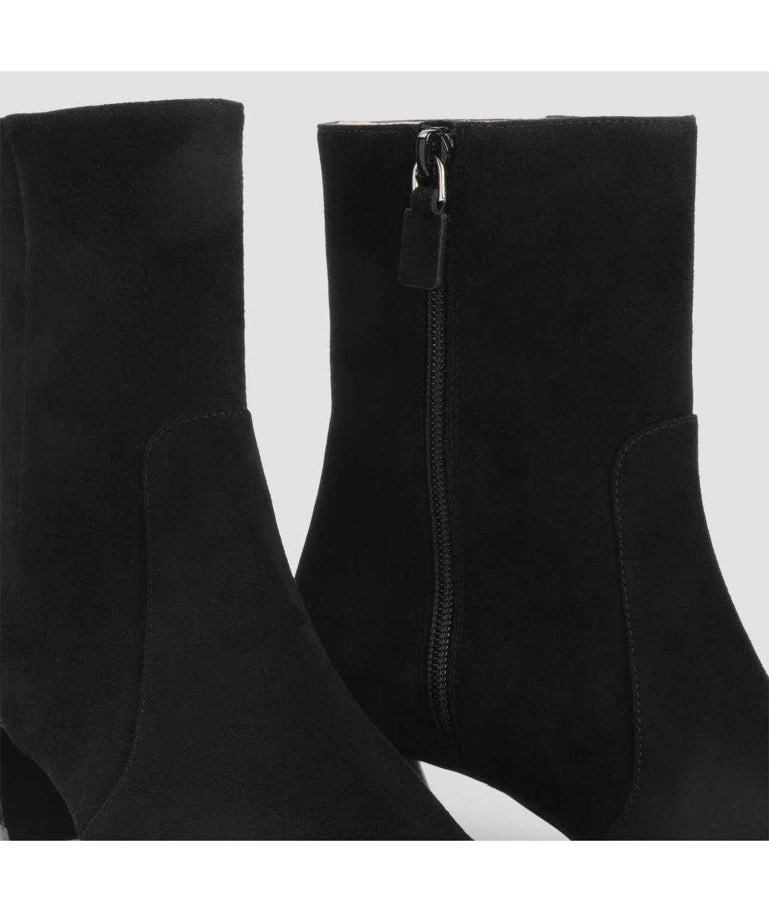 STUART WEITZMAN Черные замшевые ботильоны, фото 6