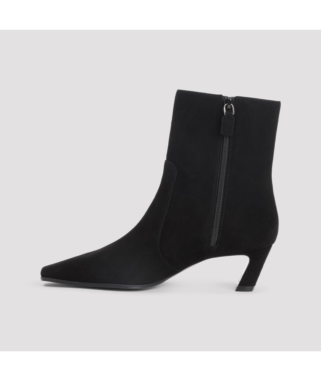 STUART WEITZMAN Черные замшевые ботильоны, фото 4