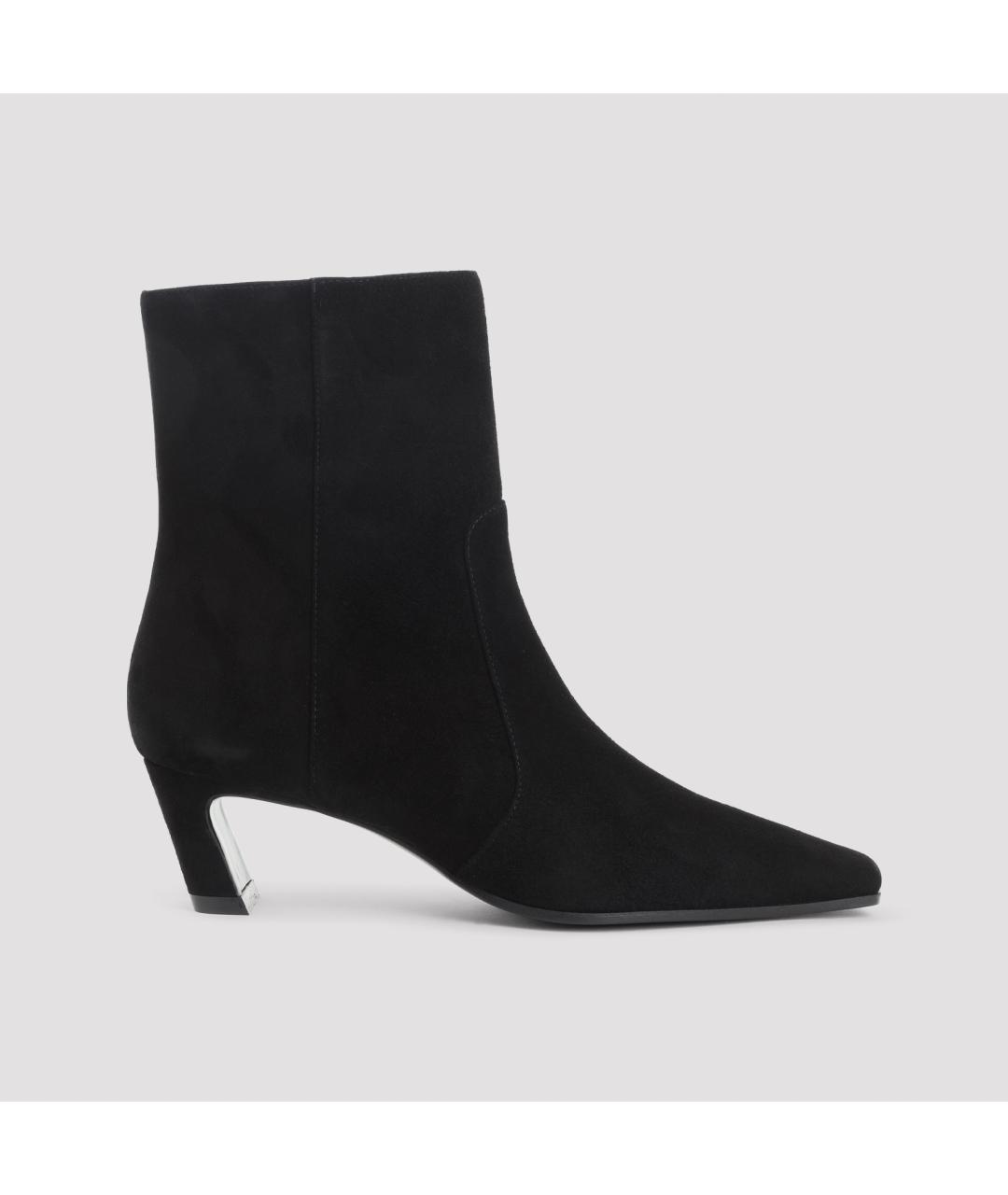 STUART WEITZMAN Черные замшевые ботильоны, фото 3