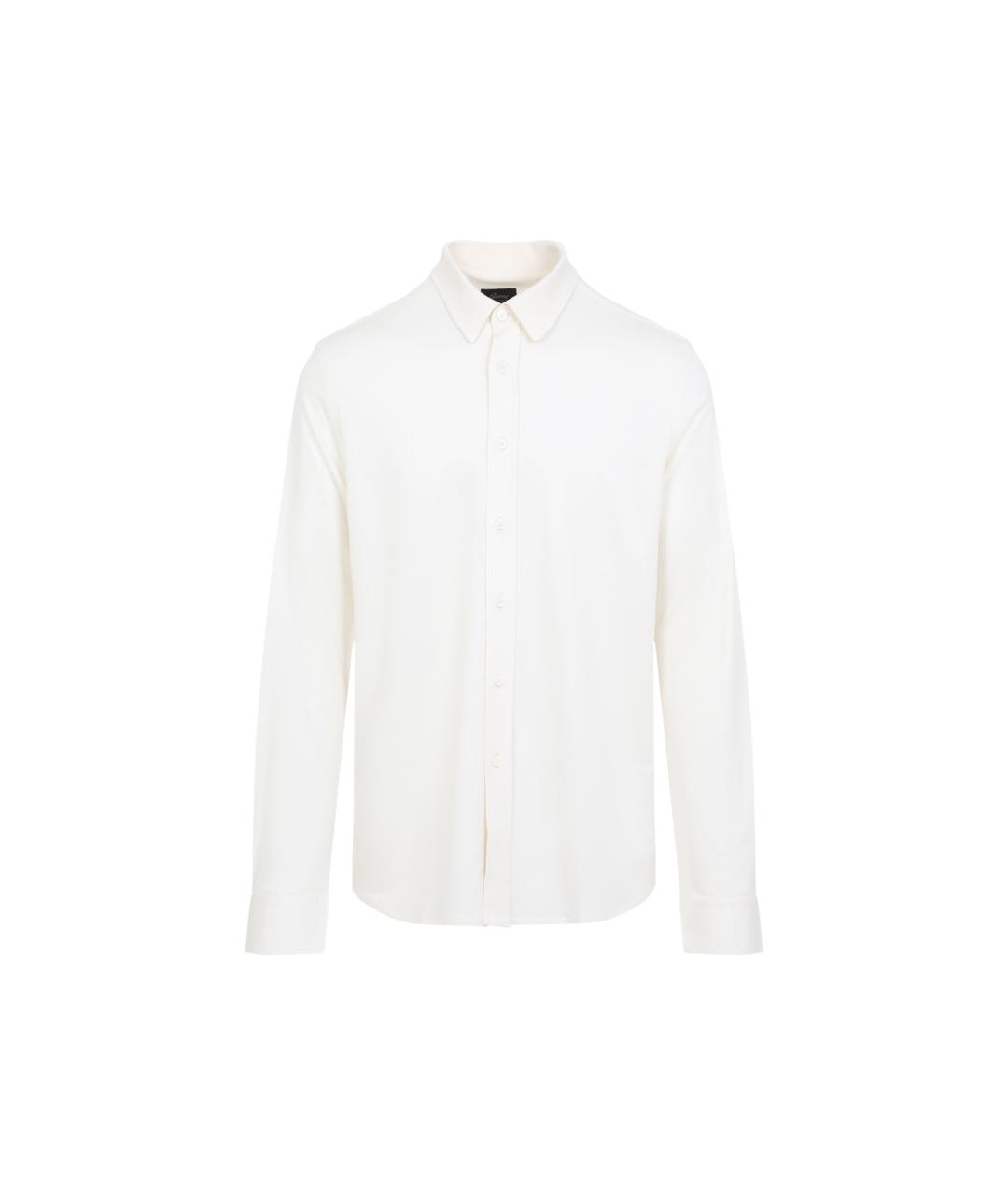 BRIONI Бежевая шелковая классическая рубашка, фото 1