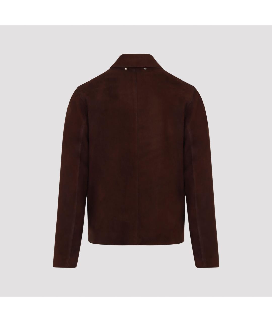 PAUL SMITH Коричневая кожаная куртка, фото 4