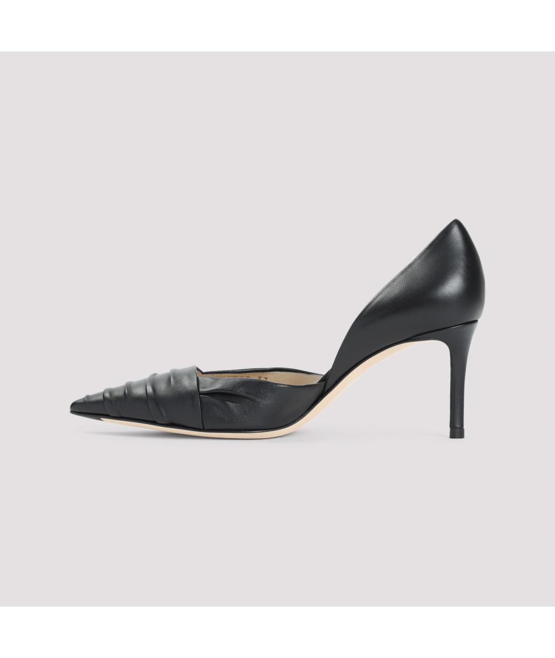 GIORGIO ARMANI Черные кожаные туфли, фото 4