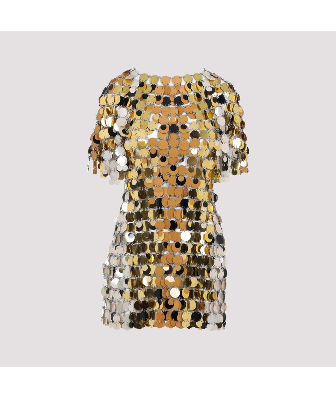 PACO RABANNE Мульти полиэстеровое коктейльное платье, фото 2