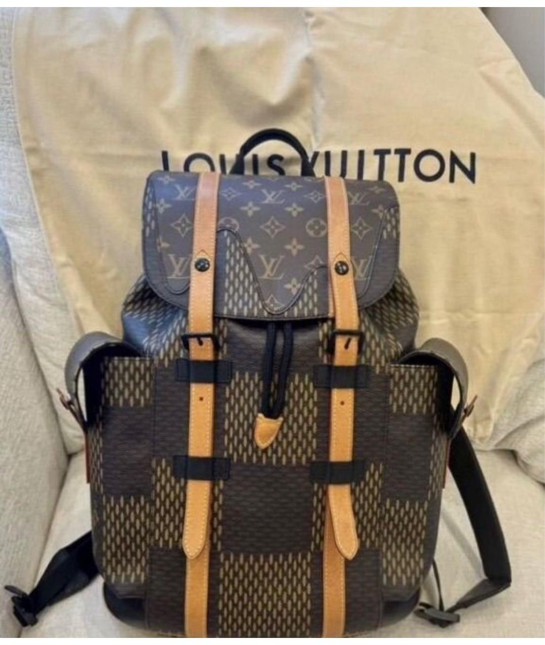 LOUIS VUITTON Коричневый рюкзак, фото 3