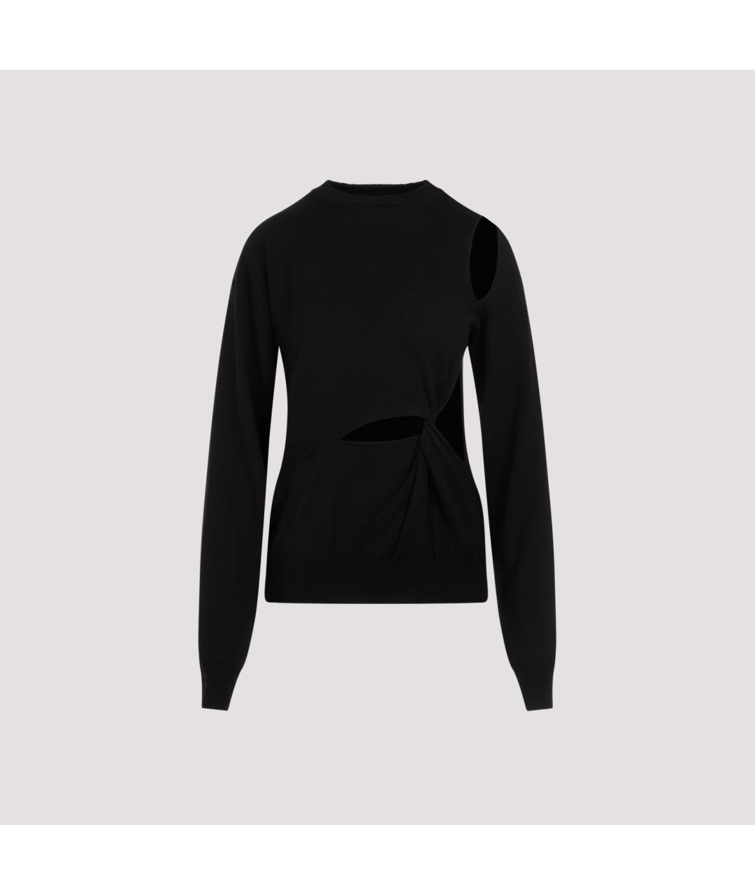 SPORTMAX Черный шерстяной джемпер / свитер, фото 3