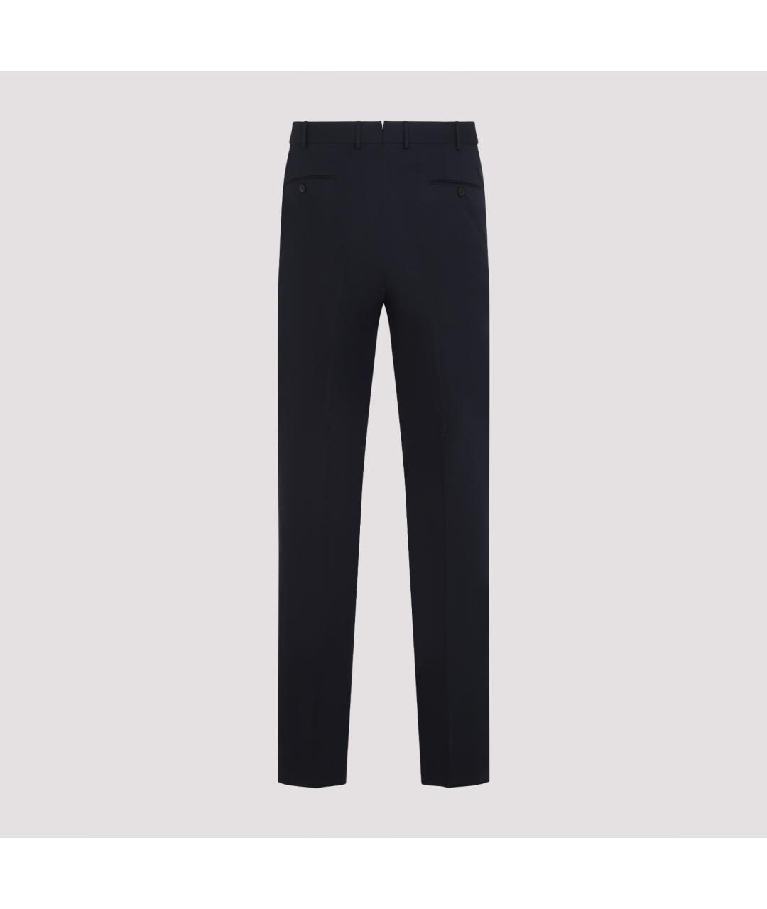 ZEGNA Темно-синие хлопковые классические брюки, фото 4