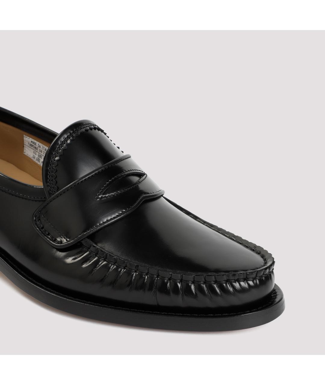 THOM BROWNE Черные кожаные лоферы, фото 6