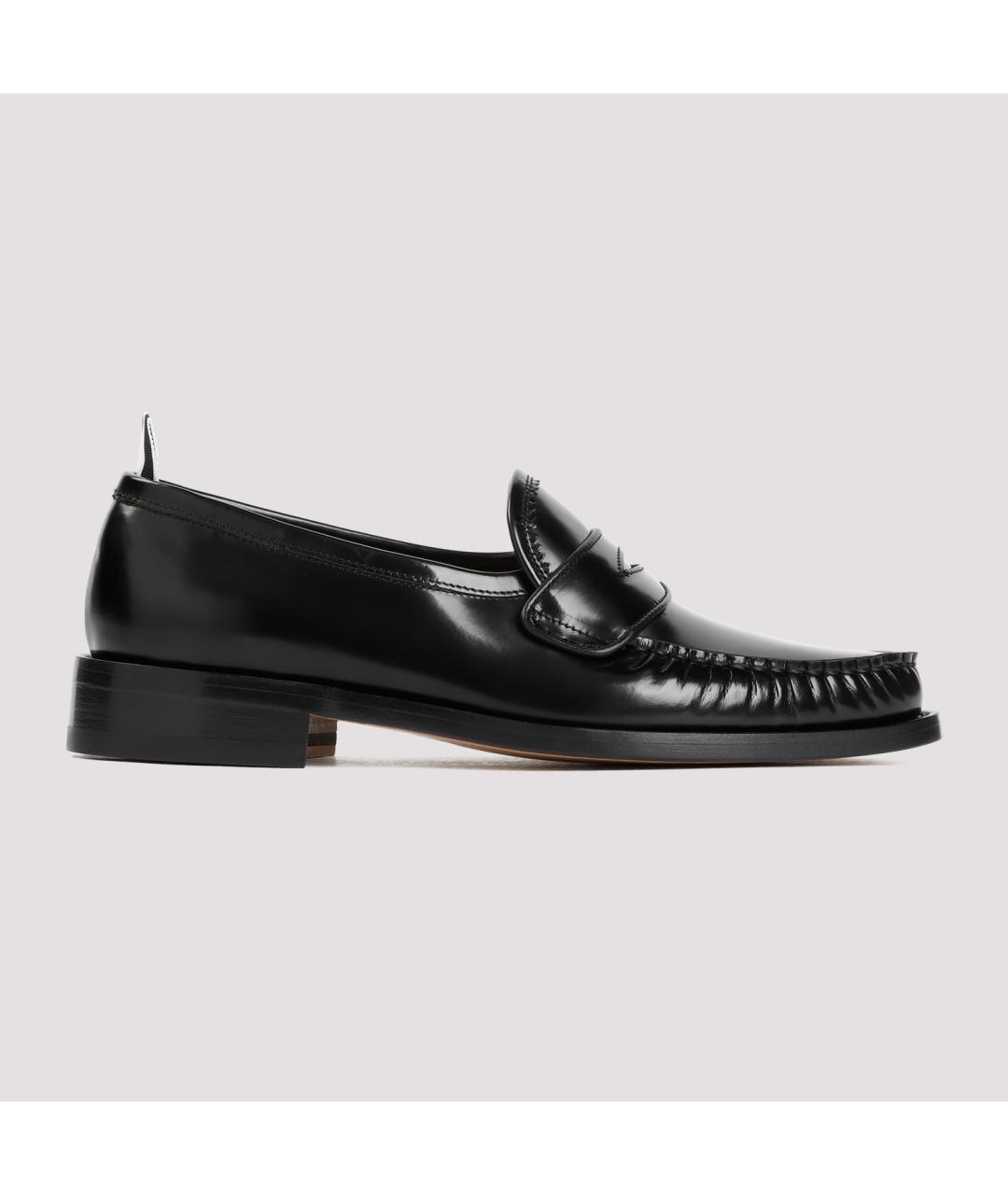 THOM BROWNE Черные кожаные лоферы, фото 3