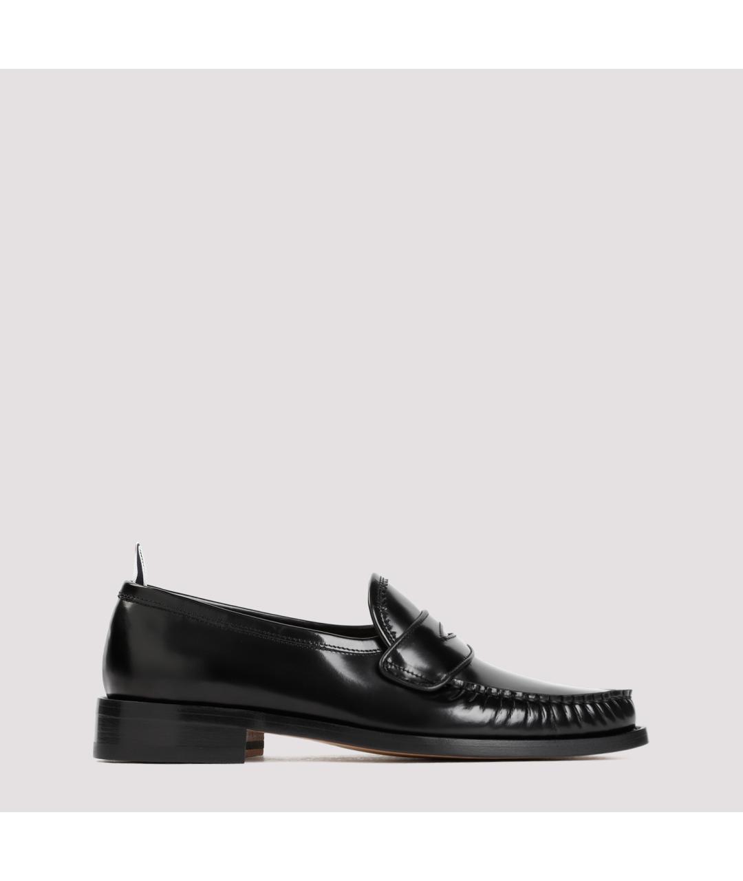 THOM BROWNE Черные кожаные лоферы, фото 2