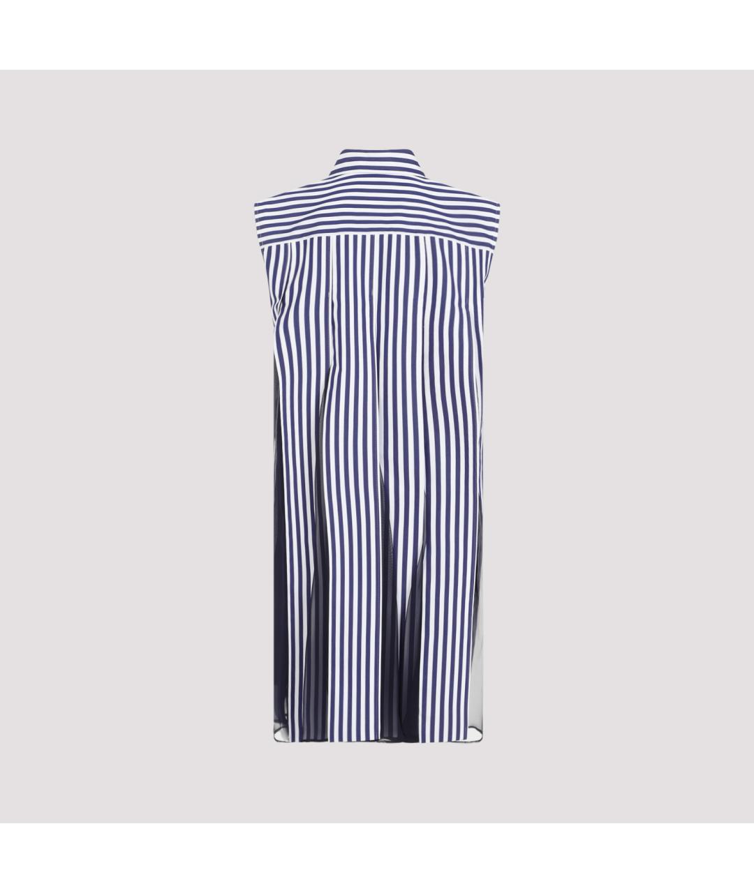 SACAI Голубое хлопковое коктейльное платье, фото 4