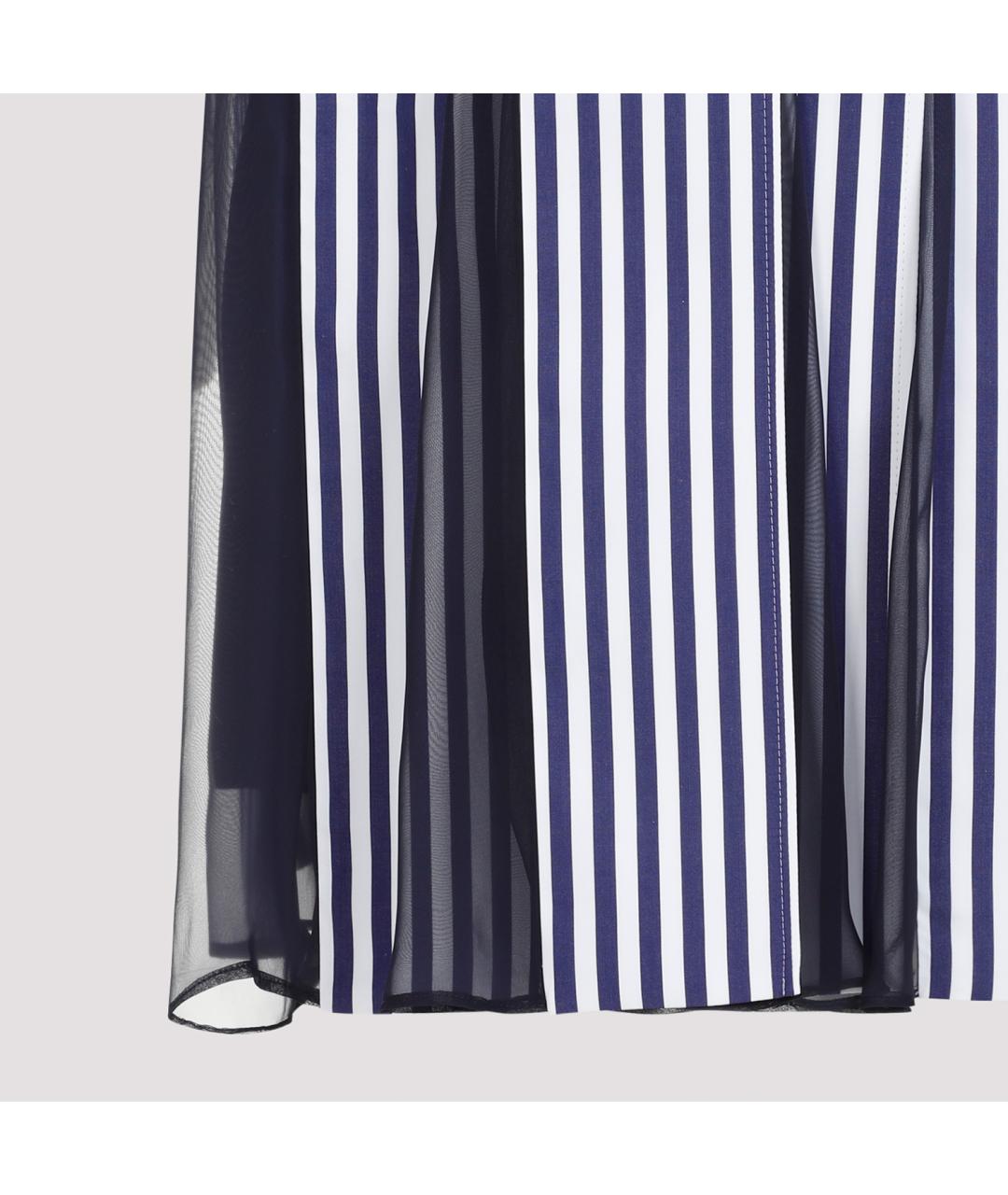 SACAI Голубое хлопковое коктейльное платье, фото 6