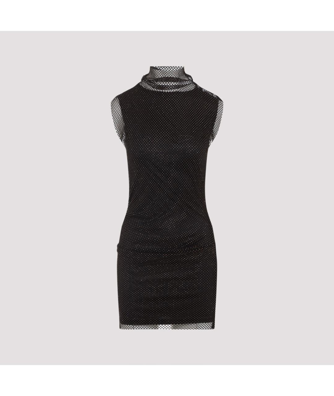 SPORTMAX Черное вискозное коктейльное платье, фото 2