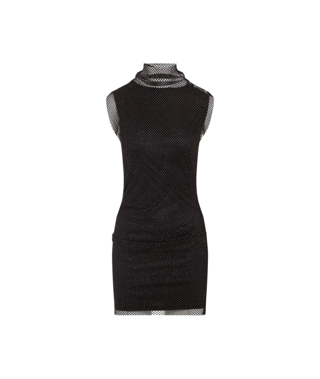 SPORTMAX Черное вискозное коктейльное платье, фото 1